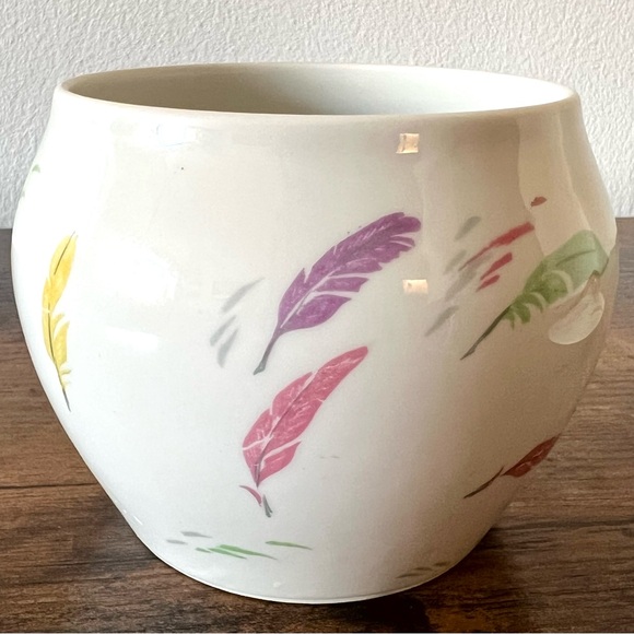 VINTAGE Raynaud Limoges 🇫🇷 Porcelain Dure Cigar and Feather Jar *RARE* - Picture 10 of 10